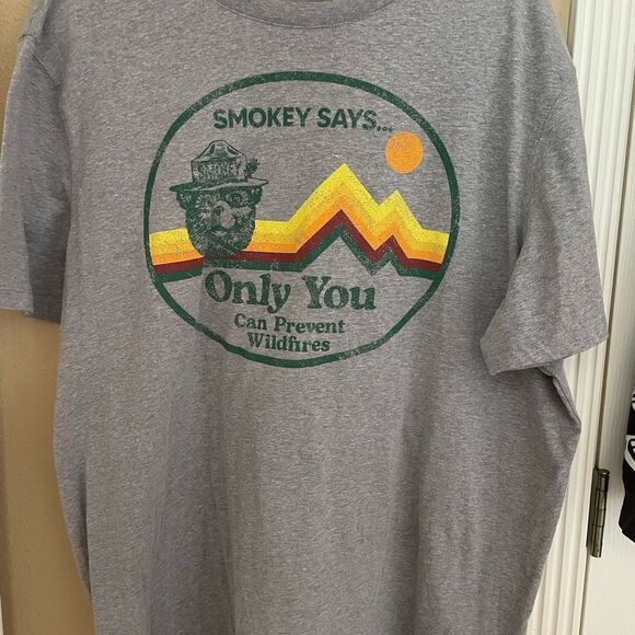 Smokey The Bear Only You Can Prevent Forest Fires Mens XXL Shirt - Picture 2 of 11